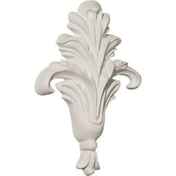 Dwellingdesigns 3 in. W x 4.50 in. H x .50 in. P Architectural Accents - Small - Foliage Onlay DW282474